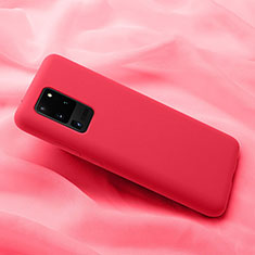 Coque Ultra Fine Silicone Souple 360 Degres Housse Etui C02 pour Samsung Galaxy S20 Ultra 5G Rouge