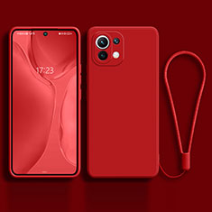 Coque Ultra Fine Silicone Souple 360 Degres Housse Etui C02 pour Xiaomi Mi 11 5G Rouge