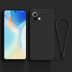 Coque Ultra Fine Silicone Souple 360 Degres Housse Etui C02 pour Xiaomi Mi 11 Lite 5G Noir