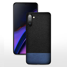 Coque Ultra Fine Silicone Souple 360 Degres Housse Etui C07 pour Samsung Galaxy Note 10 Bleu et Noir