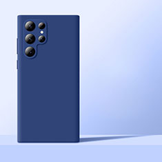 Coque Ultra Fine Silicone Souple 360 Degres Housse Etui D01 pour Samsung Galaxy S21 Ultra 5G Bleu