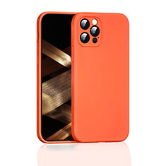 Coque Ultra Fine Silicone Souple 360 Degres Housse Etui G01 pour Apple iPhone 15 Pro Orange