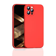Coque Ultra Fine Silicone Souple 360 Degres Housse Etui G01 pour Apple iPhone 15 Pro Rouge