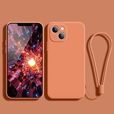 Coque Ultra Fine Silicone Souple 360 Degres Housse Etui G02 pour Apple iPhone 13 Orange