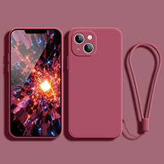 Coque Ultra Fine Silicone Souple 360 Degres Housse Etui G02 pour Apple iPhone 13 Rouge
