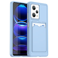 Coque Ultra Fine Silicone Souple 360 Degres Housse Etui J02S pour Xiaomi Redmi Note 12 5G Bleu