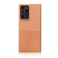 Coque Ultra Fine Silicone Souple 360 Degres Housse Etui MJ1 pour Samsung Galaxy Note 20 Ultra 5G Orange
