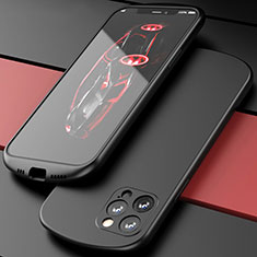 Coque Ultra Fine Silicone Souple 360 Degres Housse Etui N01 pour Apple iPhone 12 Pro Max Noir