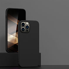 Coque Ultra Fine Silicone Souple 360 Degres Housse Etui pour Apple iPhone 15 Pro Noir