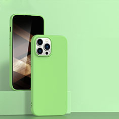 Coque Ultra Fine Silicone Souple 360 Degres Housse Etui pour Apple iPhone 15 Pro Pastel Vert
