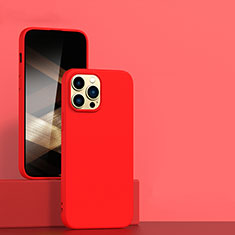 Coque Ultra Fine Silicone Souple 360 Degres Housse Etui pour Apple iPhone 15 Pro Rouge
