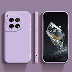 Coque Ultra Fine Silicone Souple 360 Degres Housse Etui pour OnePlus 12 5G Violet Clair