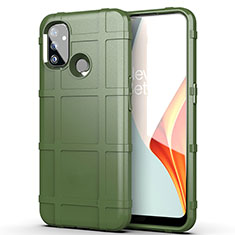 Coque Ultra Fine Silicone Souple 360 Degres Housse Etui pour OnePlus Nord N100 Vert Armee