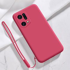 Coque Ultra Fine Silicone Souple 360 Degres Housse Etui pour Oppo Find X5 Pro 5G Rouge