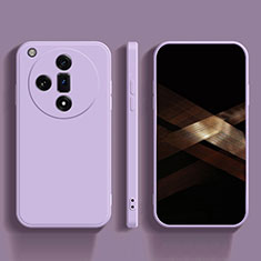 Coque Ultra Fine Silicone Souple 360 Degres Housse Etui pour Oppo Find X7 Ultra 5G Violet Clair
