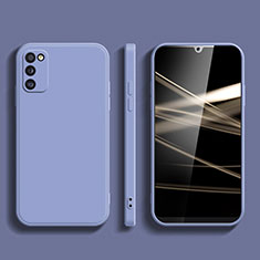 Coque Ultra Fine Silicone Souple 360 Degres Housse Etui pour Samsung Galaxy A03s Gris Lavende