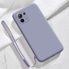 Coque Ultra Fine Silicone Souple 360 Degres Housse Etui pour Xiaomi Mi 11 5G Gris Lavende