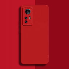 Coque Ultra Fine Silicone Souple 360 Degres Housse Etui pour Xiaomi Mi 12 Pro 5G Rouge