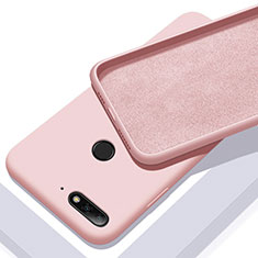 Coque Ultra Fine Silicone Souple 360 Degres Housse Etui S01 pour Huawei Y6 Prime (2018) Or Rose