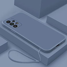Coque Ultra Fine Silicone Souple 360 Degres Housse Etui S01 pour Samsung Galaxy A23 4G Gris Lavende