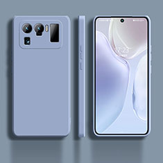Coque Ultra Fine Silicone Souple 360 Degres Housse Etui S01 pour Xiaomi Mi 11 Ultra 5G Gris Lavende