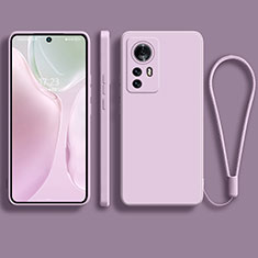 Coque Ultra Fine Silicone Souple 360 Degres Housse Etui S01 pour Xiaomi Mi 12 Pro 5G Violet Clair
