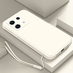 Coque Ultra Fine Silicone Souple 360 Degres Housse Etui S01 pour Xiaomi Redmi Note 13 5G Blanc