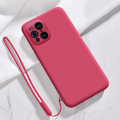 Coque Ultra Fine Silicone Souple 360 Degres Housse Etui S02 pour Oppo Find X3 Pro 5G Rouge