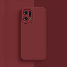 Coque Ultra Fine Silicone Souple 360 Degres Housse Etui S02 pour Oppo Find X5 5G Rouge