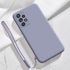 Coque Ultra Fine Silicone Souple 360 Degres Housse Etui S02 pour Samsung Galaxy A32 5G Gris Lavende