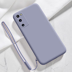 Coque Ultra Fine Silicone Souple 360 Degres Housse Etui S02 pour Samsung Galaxy S20 FE 4G Gris Lavende