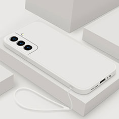 Coque Ultra Fine Silicone Souple 360 Degres Housse Etui S02 pour Samsung Galaxy S21 FE 5G Blanc