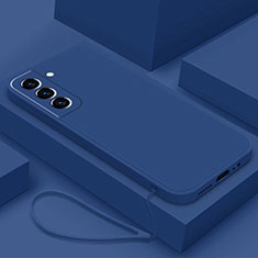 Coque Ultra Fine Silicone Souple 360 Degres Housse Etui S02 pour Samsung Galaxy S21 FE 5G Bleu