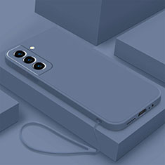 Coque Ultra Fine Silicone Souple 360 Degres Housse Etui S02 pour Samsung Galaxy S21 FE 5G Gris Lavende