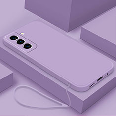 Coque Ultra Fine Silicone Souple 360 Degres Housse Etui S02 pour Samsung Galaxy S21 Plus 5G Violet