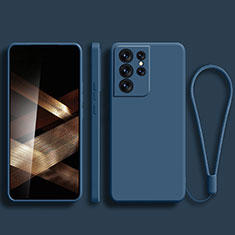 Coque Ultra Fine Silicone Souple 360 Degres Housse Etui S02 pour Samsung Galaxy S24 Ultra 5G Bleu