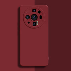 Coque Ultra Fine Silicone Souple 360 Degres Housse Etui S02 pour Xiaomi Mi 12 Ultra 5G Vin Rouge