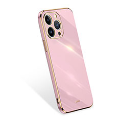 Coque Ultra Fine Silicone Souple 360 Degres Housse Etui S03 pour Apple iPhone 13 Pro Max Or Rose