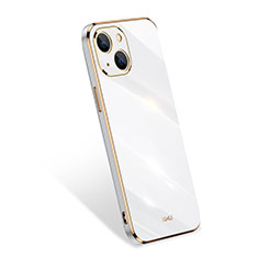 Coque Ultra Fine Silicone Souple 360 Degres Housse Etui S03 pour Apple iPhone 14 Plus Blanc