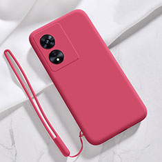 Coque Ultra Fine Silicone Souple 360 Degres Housse Etui S03 pour Oppo A58 5G Rouge