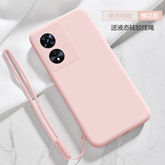 Coque Ultra Fine Silicone Souple 360 Degres Housse Etui S03 pour Oppo A78 5G Rose