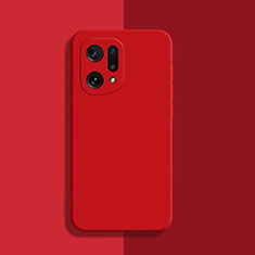 Coque Ultra Fine Silicone Souple 360 Degres Housse Etui S03 pour Oppo Find X5 5G Rouge