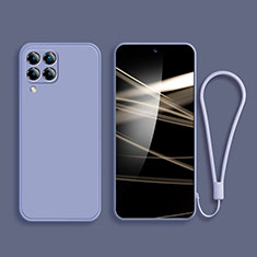 Coque Ultra Fine Silicone Souple 360 Degres Housse Etui S03 pour Samsung Galaxy M22 4G Gris Lavende