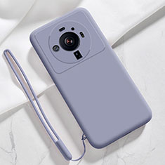 Coque Ultra Fine Silicone Souple 360 Degres Housse Etui S03 pour Xiaomi Mi 12 Ultra 5G Gris Lavende