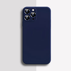 Coque Ultra Fine Silicone Souple 360 Degres Housse Etui S04 pour Apple iPhone 13 Pro Max Bleu
