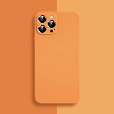 Coque Ultra Fine Silicone Souple 360 Degres Housse Etui S04 pour Apple iPhone 13 Pro Max Orange