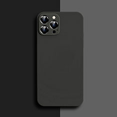 Coque Ultra Fine Silicone Souple 360 Degres Housse Etui S04 pour Apple iPhone 14 Pro Max Noir