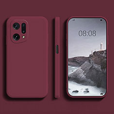 Coque Ultra Fine Silicone Souple 360 Degres Housse Etui S04 pour Oppo Find X5 Pro 5G Rouge