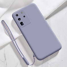 Coque Ultra Fine Silicone Souple 360 Degres Housse Etui S04 pour Samsung Galaxy S20 Ultra 5G Gris Lavende