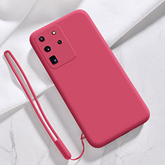 Coque Ultra Fine Silicone Souple 360 Degres Housse Etui S04 pour Samsung Galaxy S20 Ultra 5G Rouge